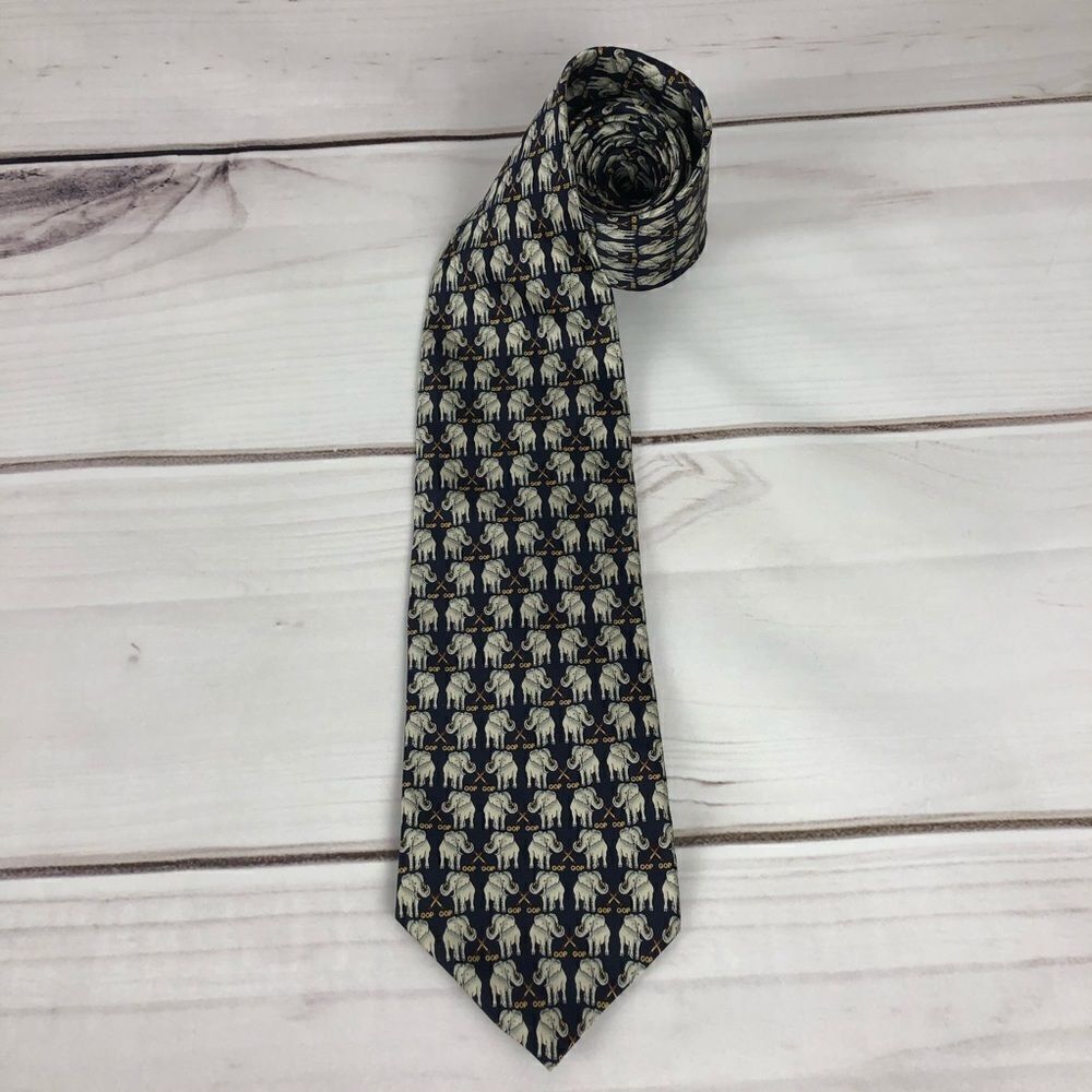 Museum Artifacts GOP Elephant Necktie